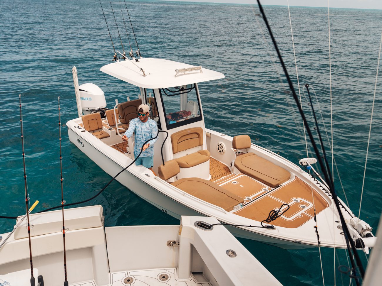 A Poppa Wahoo Collective boat drifting with rods out off Islamorada