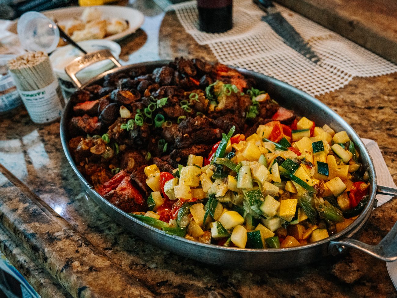Paella served on board during a private charter out of Islamorada