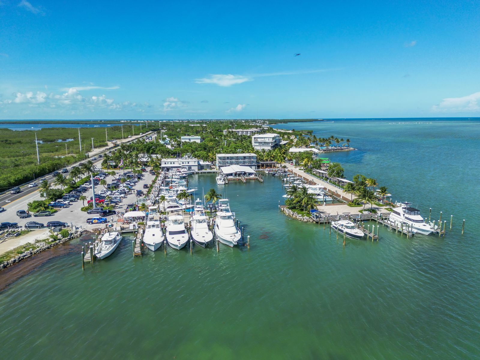 The Marina at Three Waters Resort from the air