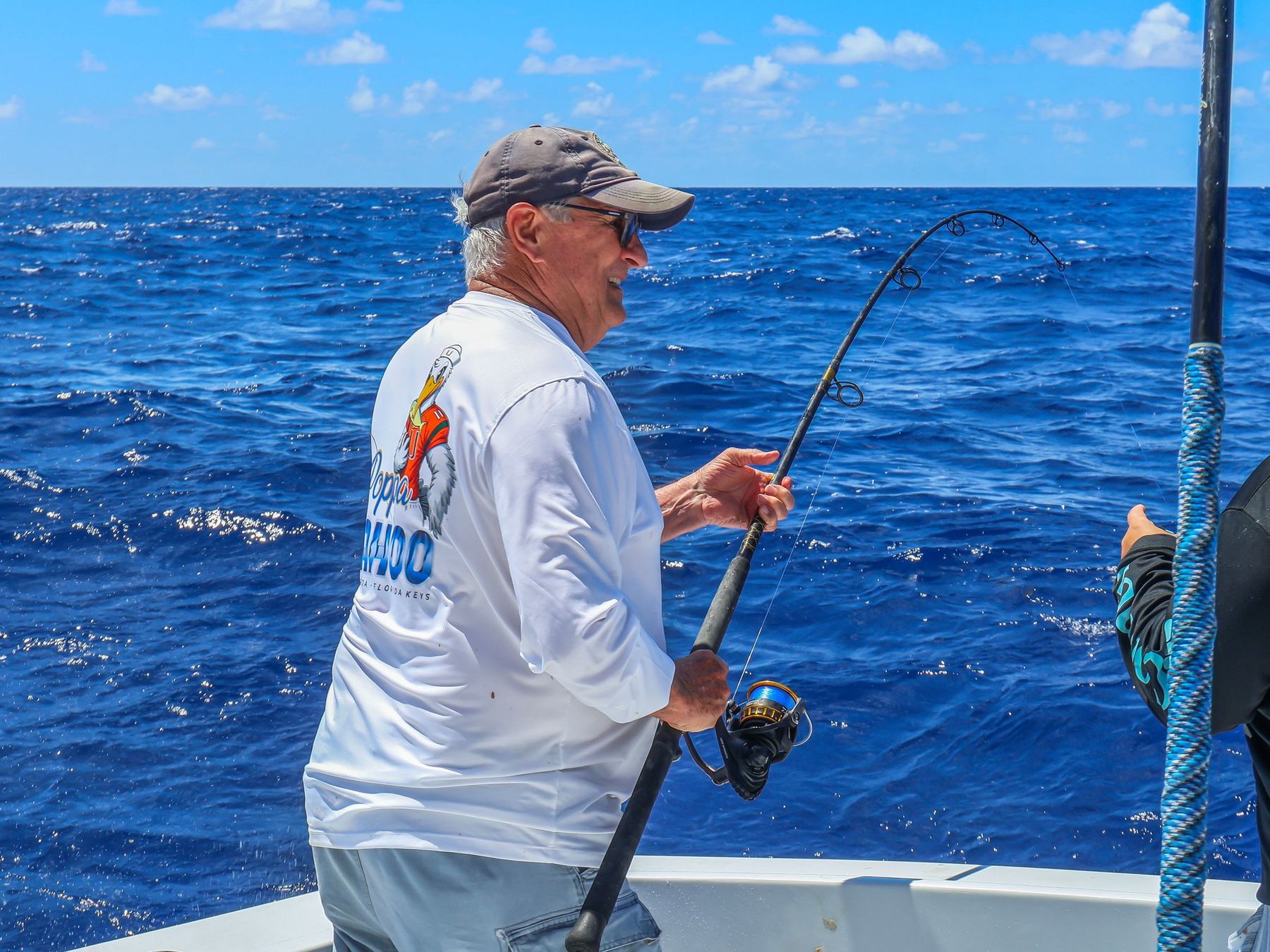Bent rod offshore of Islamorada